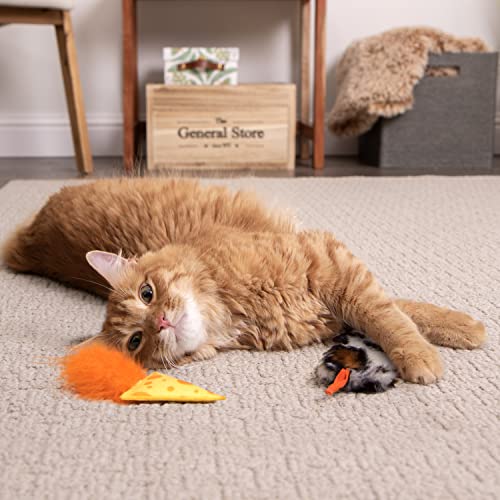 Instincts by SmartyKat 2-Pack Mouse 'N Mate Plush Refillable Cat Toys w/HappyNip Tube (Catnip & Silvervine) - Multicolor, 2-Pack - style: Mouse 'N Mate
