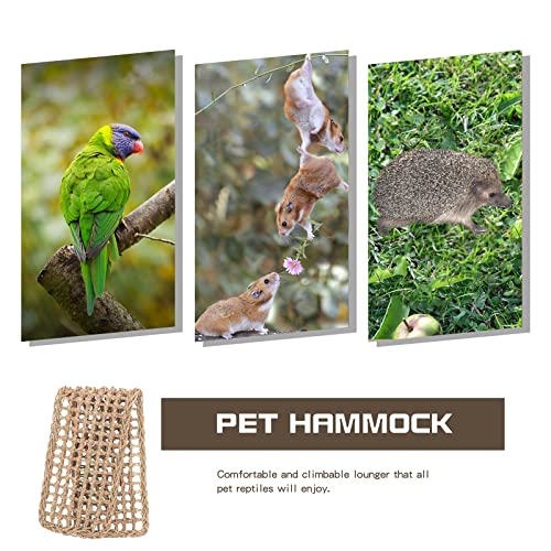 20.5 x 7.9 Inches Bird Seagrass Mat, Natural Seagrass Woven Bird Net Hammock Mat, Cage Accessories, Climbing Rope Ladder Chew Toys for Parrots Cockatoos Lovebird Cockatiel Budgie Hamster Parakeet - size: 20.5 x 7.9 Inch