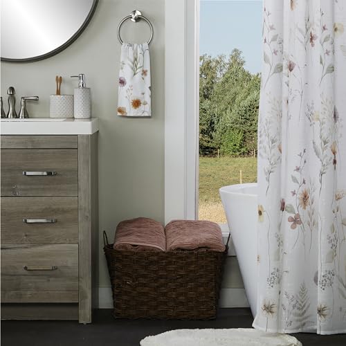 SKL Home Somerset 100% Cotton 2pc Hand Towel Set, Decorative for Bath/Kitchen/Bar & Gift, White - color: Somerset
