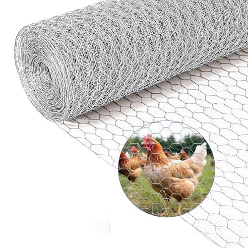 Chicken Wire,16"×70FT Chicken Wire Fencing Mesh for Garden Poultry Craft | Galvanized Chicken Wire, Sturdy Chicken Wire Roll Plant Protector,Rabbit Fence, Wire Fence Rolls for Craft Projects - size: 16*70ft