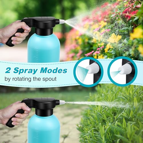 0.5 Gallon Electric Spray Bottle Plant Mister Blue Style | Rechargeable Battery Powered Sprayer with Adjustable Spout, for Indoor Outdoor Plants, Gardening and Cleaning - style: Blue Style