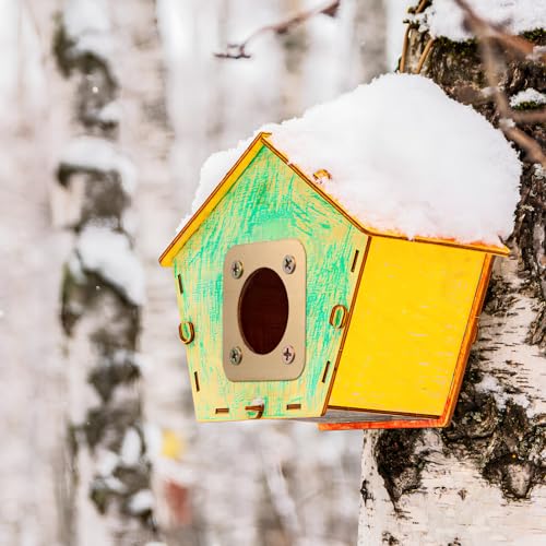 8pcs Metal House Predator,Metal House with Copper for Eastern Birdhouse Box 1 1/2 Inch Opening