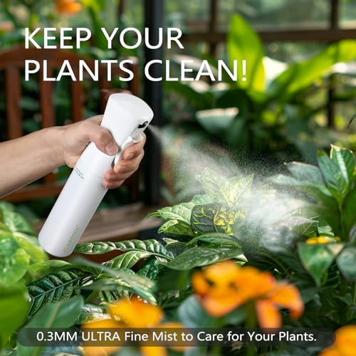FLAIROSOL Original Plant Mister Continuous Spray Bottle, 300ml, White/Green | Continuous water mist for plants, flowers & cleaning, versatile fine mist sprayer