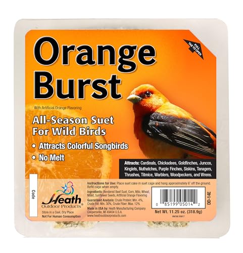 Heath Outdoor Products DD14-10: Orange Burst Suet Cake - Pack of 10