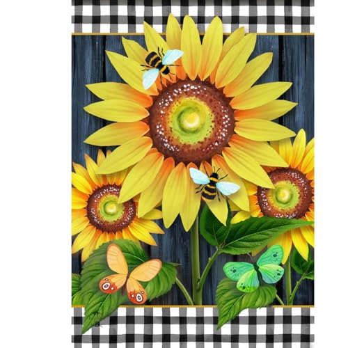 Briarwood Lane Blooming Sunflowers House Flag - color: Blooming Sunflower