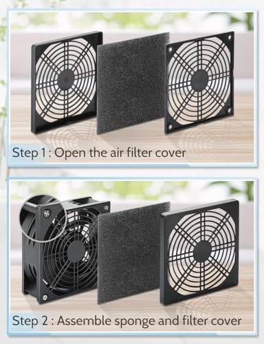 Wathai 120mm x 38mm 12V 4 Inch Small Exhaust Fan 110V 120V Speed Control | Dual Ball 3000RPM High Speed Fan Variable Speed Controller for Biltong Box Greenhouse Receiver Amplifier Xbox DVR Cooling - style: 120x38mm 1 duct