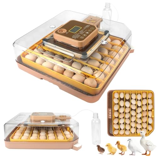 Gen IV - 48 Egg Fully Automatic Incubator, 2026 Upgraded Design, Intelligent Sensor-Based Humidity & Temp Control, Custom Days, Adjustable Auto Turning & Stop, Chick Separator, Flexible Egg Spacing - size: 48 egg-brown