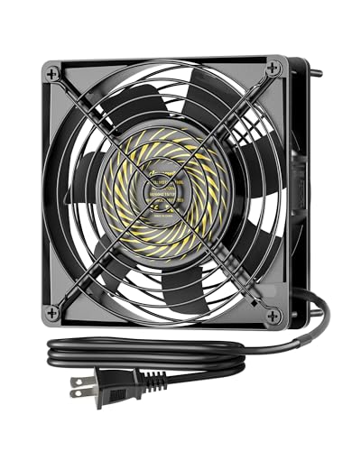 DEWENWILS 120V AC Fan, Waterproof Exhaust Fan 120mm, 13W 2800RPM 60CFM, DIY Cooling Fan for Refrigerator, Computer Case, Compressor Engine, Generator, UL Listed - size: 120mm×25mm, style: 1 pack