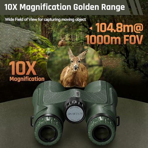 Beyond 10x42 Binoculars with ED Glass, HD Optical System, Waterproof, Fogproof, Tripod Adaptable, Rubber Armor for Outdoor, Bird Watching