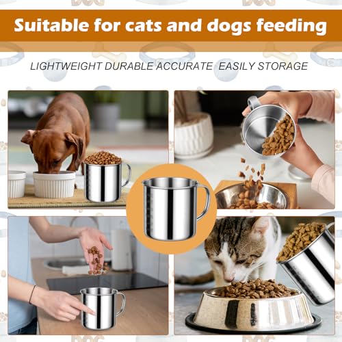 Dog Food Scoop 1.5 Cup,304 Stainless Steel Dog Food Measuring Cup,1.5 Cup Pet Food Scoop for Dogs Cats - size: 1.5 cup