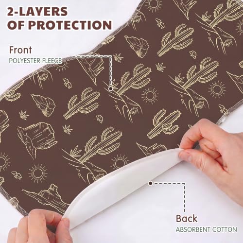 SmoothNovelty 5 Pack Green Western Baby Burp Cloths Soft Absorbent Burping Rags for Newborns 19"x9" Spit up Cloths for Boy Girl Newborn Baby Shower Registry Gifts Set Nursery Decor - style: Green Western