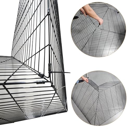Heavy Duty Chicken Run Tunnel for Yard & Outdoor, Foldable Metal Poultry Run with Waterproof Cover, Easy to Setup Portable Coop for Chickens, Ducks, Rabbits & Geese