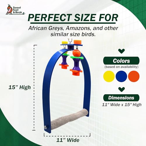 Sweet Feet and Beak Whirly Bird Swing, Large Indoor Pedicure Perch - size: Large