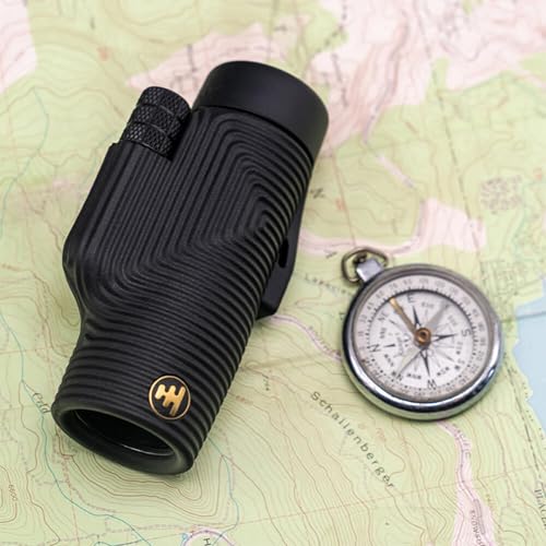 Nocs Provisions Zoom Tube 8x32 Monocular, Bird Watching & Backpacking | 8X Magnification Telescope, Bak4 Prism, Wide Field of View for Wildlife Viewing - color: Obsidian Black