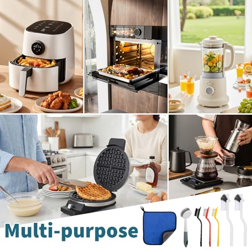 Waffle Maker Cleaner, Mini Waffle Maker Cleaning Brush for Clean Cookie Crumbs, Kitchen Cleaning Brush Kit for Belgian Waffle Maker Flip, Non-Scratch & Deep Clean Waffle Makers Cleaning Tool