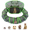 Small Animal Playpen Guinea Pig Hedgehog Cage Rabbit Cage with Fun Surround Tunnel Breathable & Transparent Pop Open Exercise Yard Fence with Top Cover Anti Escape - color: Upgrade