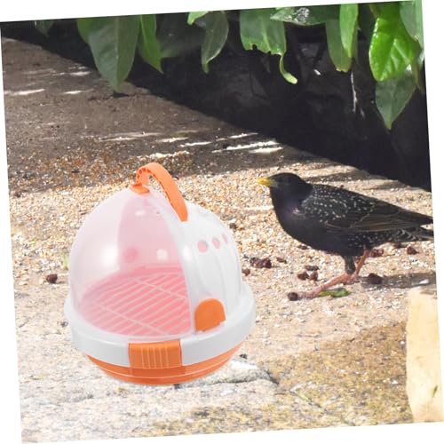MERRYHAPY Portable Bird Carrier for Parrots and Pets Lightweight Travel Cage Handle for Outdoor Use and Hiking Breathable Design for Comfort and