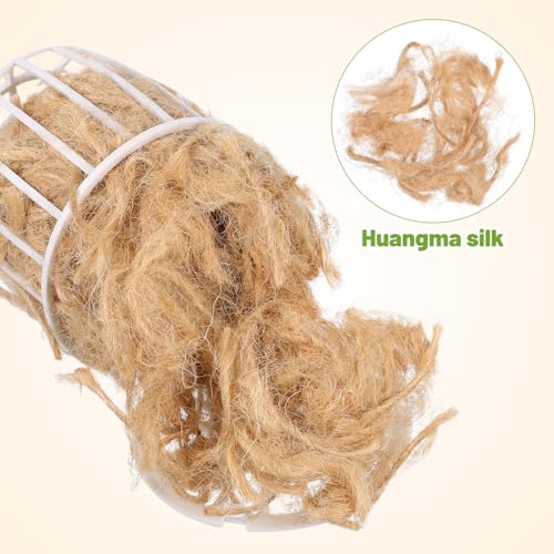 Totority Natural Jute Bird Nesting Material Kit with Mixed Fillings | Soft Durable Eco-Friendly Nest Pads for Hummingbirds, Canaries, Finches, Parakeets, Ideal for Garden & Aviary Use