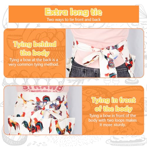 12 Deep Pockets Egg Apron, Chicken Egg Collecting Apron, Egg Holding Apron, Duck Goose Egg Gathering Apron for Housewife - color: Realist Style