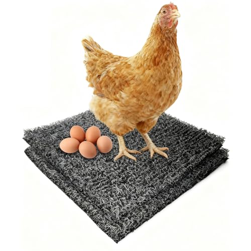 Nesting Pads for Chicken Coop, 12 x 12 inch Plastic Chicken Nesting Boxes Pads Coop Accessories for Chicken Hen Box Laying Eggs, Gray (2)