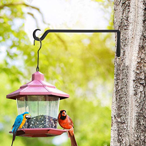 16inch 4 Pack Plant Hanger, Sturdy Hanging Plant Hangers Outdoor, Bird Feeder Hanger for Bird, Plant Hangers for Planters, Lanterns, Wind Chimes Indoor Outdoor, Upgrade Black - size: 16in-4-Black