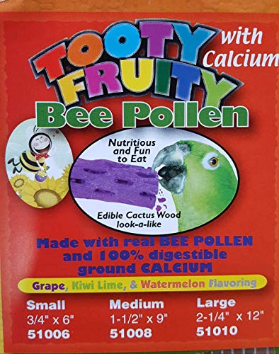 Polly's Tooty Fruity Pollen Bird Perch, Small (Assorted Flavor)… - size: Small