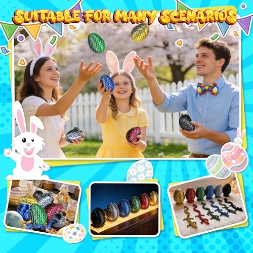 Impossmaker 8" 3D Printed Dragon Eggs, Mystery Crystal Dragon Egg for Easter Basket Stuffers, Unique Easter Toys & Decor, Fantasy Tabletop Decor Gifts for Kids & Collectors (6 Pack) - style: 6P-S3