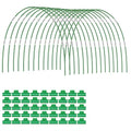 75 PCS Rust-Free Garden Hoops for Raised Beds with Garden Netting Clips | PVC-Coated Greenhouse Hoops, Garden Tunnel Hoops Kit, Plant Support for Row Cover, Netting, Shade Netting, Frost Protection - size: 75PCS