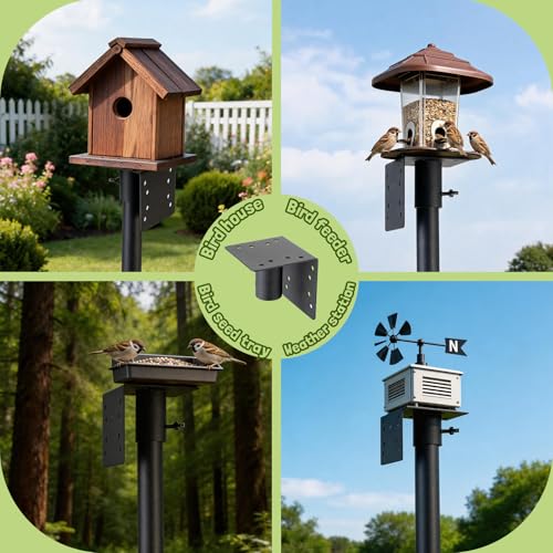 Smart Bird Feeder Pole Stand 79in Bird House Pole for Camera Birdfeeder Station