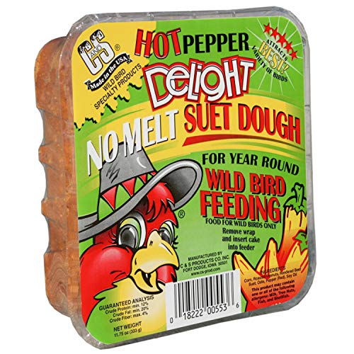 C&S Hot Pepper Delight No Melt Suet Dough 11.75 Ounces, 12 Pack - style: Hot Pepper 12-Pack