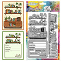 CHGCRAFT Bookshelf Clear Stamps Reading Plan Form Transparent Stamps Books Silicone Clear Stamp Seals for DIY Scrapbooking Photo Album Decoration, 4.3×6.3 inch - style: Bookshelf