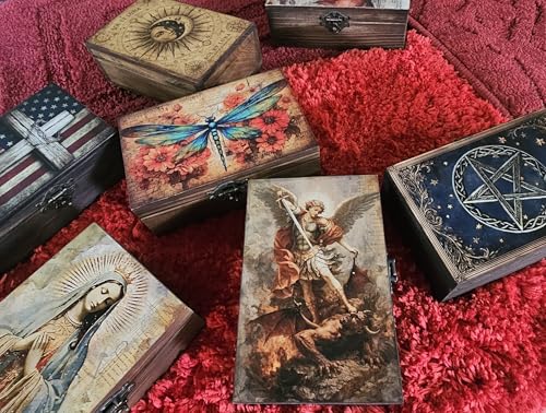 RK Collections Trinket Boxes Small Jewelry Keepsake Box (Saint Michael Archangel) - style: Saint Michael Archangel