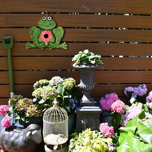 Wooden Bird House Frog Bluebird Nest Box Birds Boxes Home Birdhouse Hanging | Outdoor Decorative for Wren Finch Chickadee Sparrows Cardinals Garden Tree