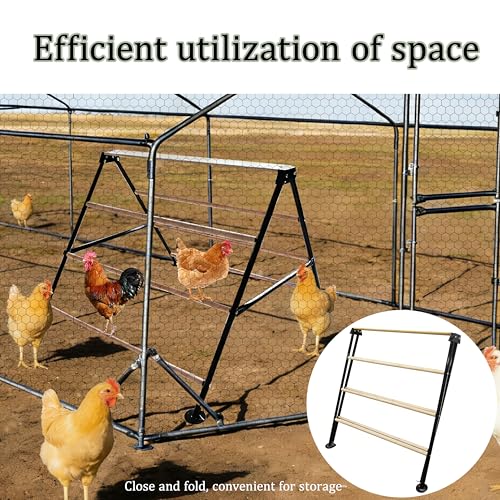XCL Chicken Roosting Bars, Large Chicken Perch for Coop, A-Shaped Chicken Perch for Adult Chickens, Easy to Install Farm Chickens Roost Toys, Suitable for Backyard Poultry Perches, Accessories (L) - size: L