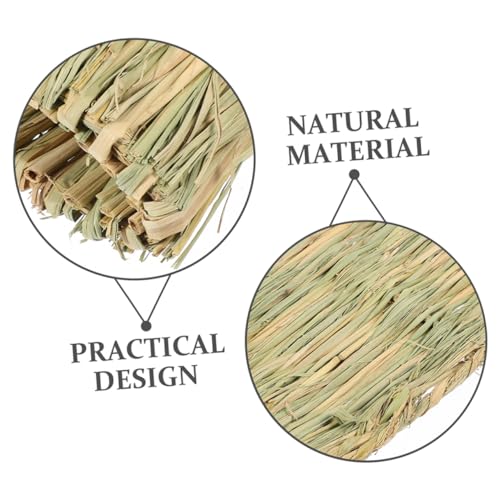 BESPORTBLE Chicken Nesting Pad Straw Mat Poultry Nest Box Liner Chicken Coop Straw Woven Mat Natural Nesting Pads for Eggs