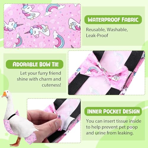 8 Pcs Chicken Diapers Bird Diaper Reusable Duck Diapers Waterproof and Adjustable Chicken Accessories Poultry(L) - size: L