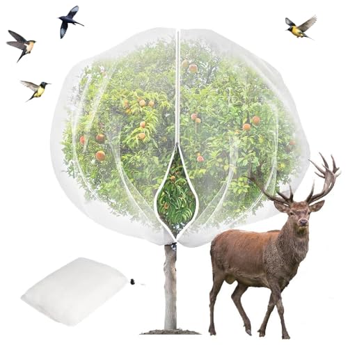 1 Pack Extra-Large Fruit Tree Netting Covers for Birds and Squirrels(15X15ft) –Bird Nets for Fruit Trees with Zipper and Drawstring, Extra Large Durable Mesh Garden Netting to Protect Fruit Trees - size: 15 X15ft