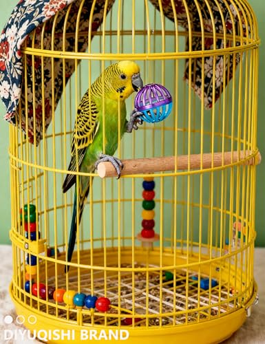 23-Pack Bird Toys for Parrots – Natural Rattan and Plastic Bell Balls | Safe, Fun Cage Decor, Foot Exercise, 1.6 in - 2.8 in - size: 1.6'' - 2.8''