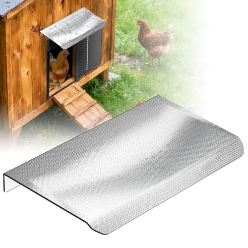 Chicken Coop Awning with Aluminium Foil, Weatherproof Cover for Protecting Automatic Chicken Coop Door, Outdoor Awning for Chicken Coops Window/Door/Vent, Chicken Coops Door Cover