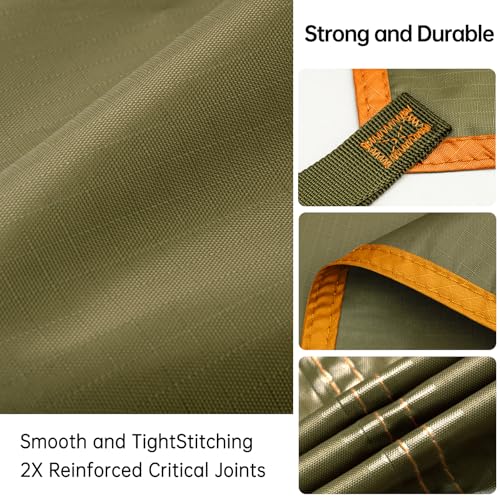 FREE SOLDIER Waterproof Camping Tarp Shelter Awning | Lightweight, Compact, Quick Setup, Waterproof Sun Shelter Campingtarp,For Backpacking, Beach, Travel and Outdoor Activities - color: Brown 10×10.5ft