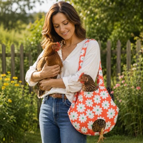 Canvas Chicken Carrier Bag Chicken Purse Carrier Lightweight Chicken-Sling for Hen Rooster Poultry Poultry Transport Travel Vet Visits