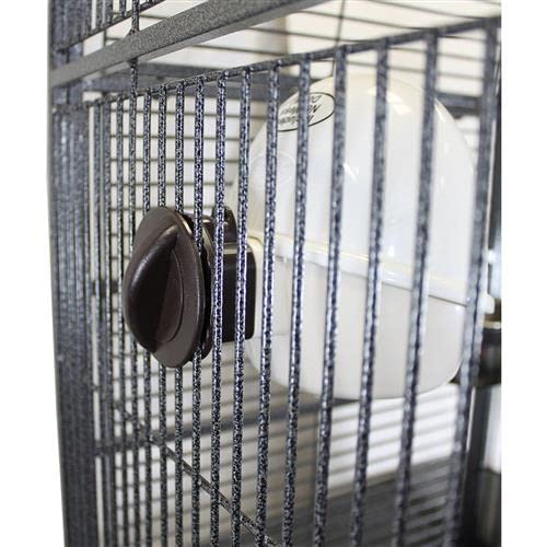 Press 'N' Slide Feed Station - Durable Mounted Food Bowl Dish - Sugar Gliders, Squirrels, Prairie Dogs, Degus, Marmosets, Parrots, Birds, Rats, Hamsters, Gerbils & Other Small Pets… (with Dome) - size: With Dome