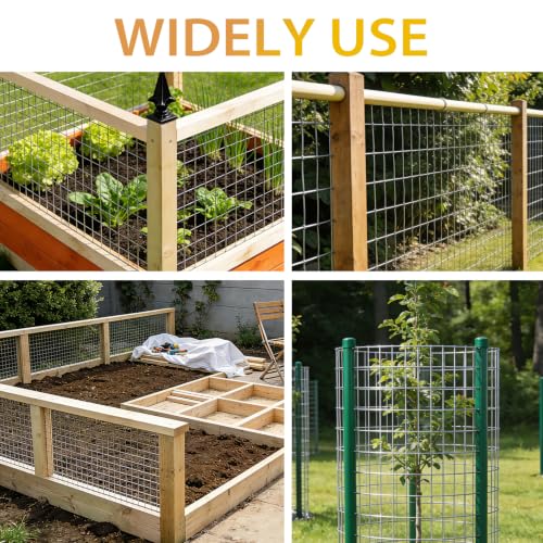 Hardware Cloth 48" x 100ft 1/2" Mesh, Chicken Wire Fencing 19 Gauge, Galvanized Rust-Resistant, Poultry Animal Netting for Chicken Coops, Protective Barriers, Garden Fencing (Gloves Included) - size: 1/2" 48" x 100ft 16Ga