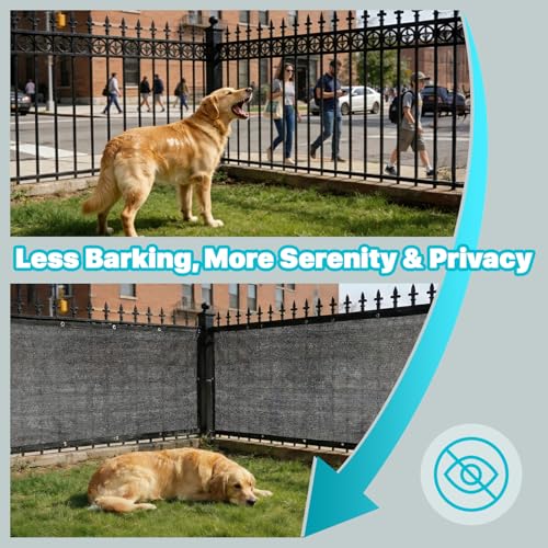 Amgo 6' x 14' Black Dog Kennel Shade Cover, 90% UV Block Shade Cloth, Mesh Tarp with Grommets for Dog Playpen, Dog Pen, Dog Run, Dog Crate, Fence Privacy Screen (We Make Custom Size) - color: Black, size: 0 6' x 1 4' Standard Size