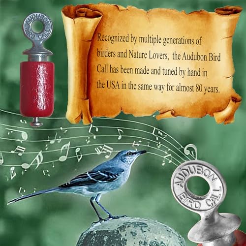 Audubon Bird Call - Red | Authentic Red Bird Call Whistle. Includes Powdered Rosin. Bird Watching Gifts for Birding. Made in USA - color: Red
