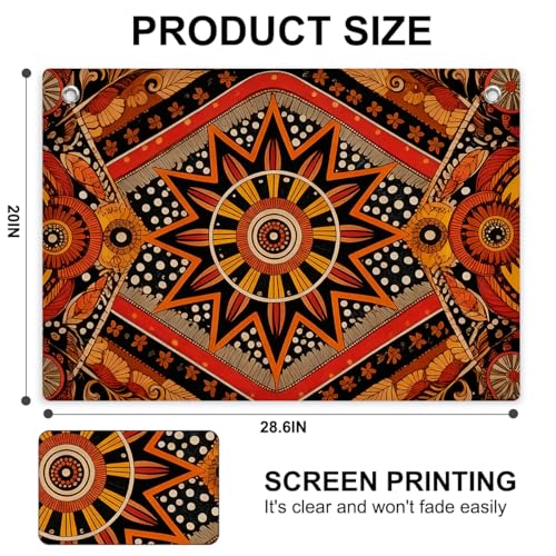 Boho Sunburst Banner Flag Wall Art, Boho Banner Flag Wall Hanging Decor | Mandala Independent Hippie Mandala Cool Wall Tapestry for Bohemian Home Decor Bedroom Living Room Hippie Party Decorations - color: Multi 0661