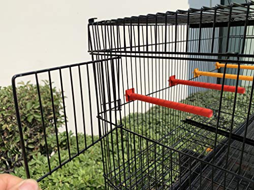 Lot of 4 Stackable Breeding Bird Cage for Canary Finch Small Birds (Black)