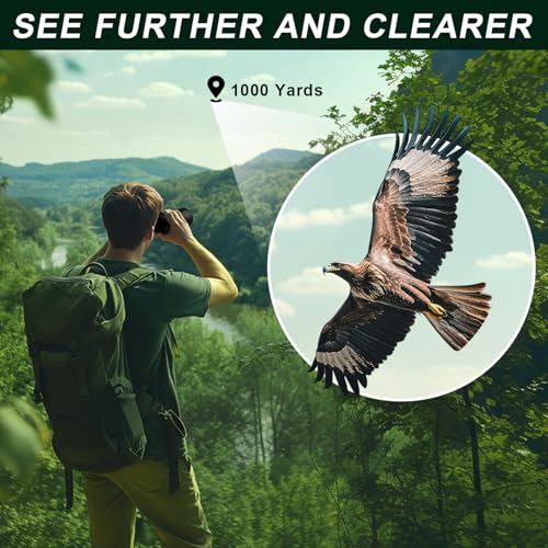 20x70 Binoculars for Adults High Powered Bird Watching Hunting Travel | Large View, HD Vision, Easy Focus, Powerful for Cruise Ship,Camping, Hiking, Christmas Birthday Gifts for Men