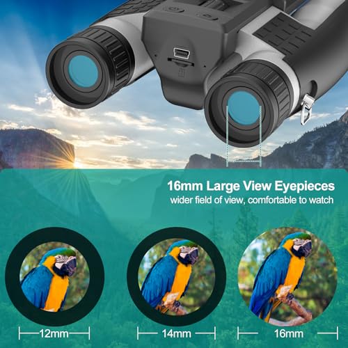 ZZSTAR 2 in 1 Digital Binoculars with Camera, Large View, 2" LCD Display & Recording, Binoculars for Adults High Powered, Low Light Night Vision Binoculars for Bird Watching/Hunting/Sporting/Travel