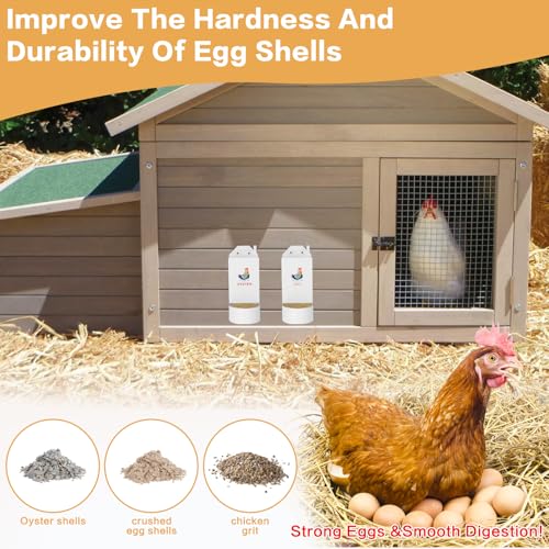 Chicken Grit and Oyster Shell Feeder,Metal Automatic Chicken Feeder,Chicken coop Accessories Poultry feeders, Suitable for Quail, Pigeons, Doves, Chicks